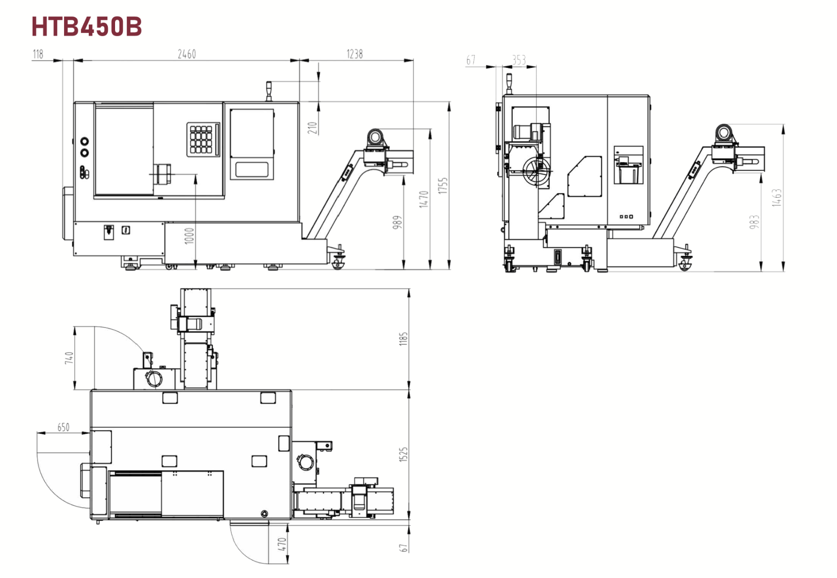 Disposition de la machine HTB450B ​​1018