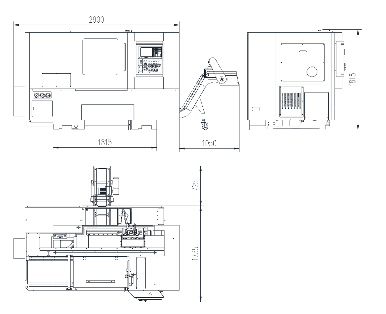 G500 Double broche CNC Lathe 1027