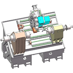 Double broche CNC Lathe